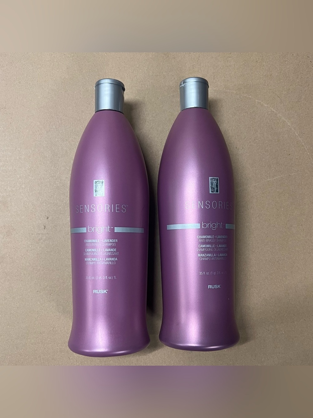 Brand New! Two bottles of Sensories Bright Chamomile+Lavender Shampoo - 35fl. Oz